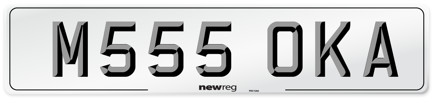 M555 OKA Number Plate from New Reg